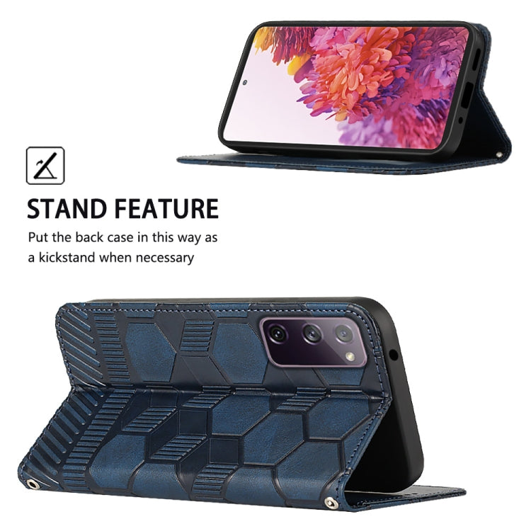 For Samsung Galaxy S20 FE 2022 / S20 FE 5G&4G / S20 Lite / S20 Fan Edition Football Texture Magnetic Leather Flip Phone Case