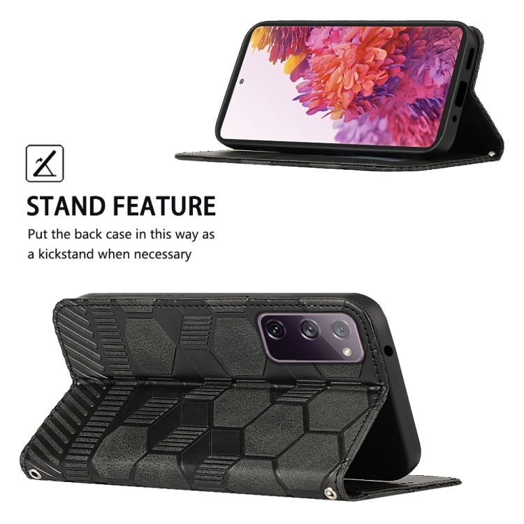 For Samsung Galaxy S20 FE 2022 / S20 FE 5G&4G / S20 Lite / S20 Fan Edition Football Texture Magnetic Leather Flip Phone Case