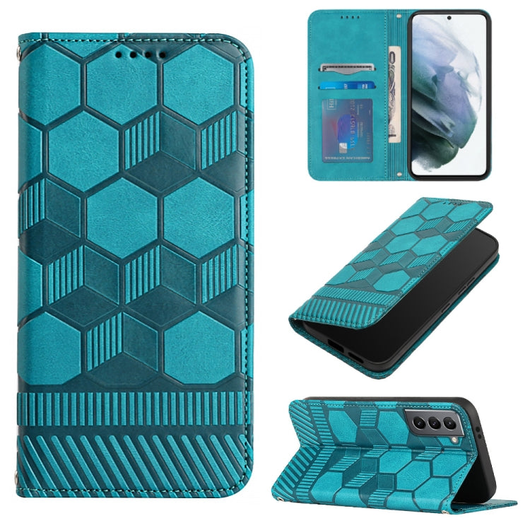 For Samsung Galaxy S21 5G Football Texture Magnetic Leather Flip Phone Case