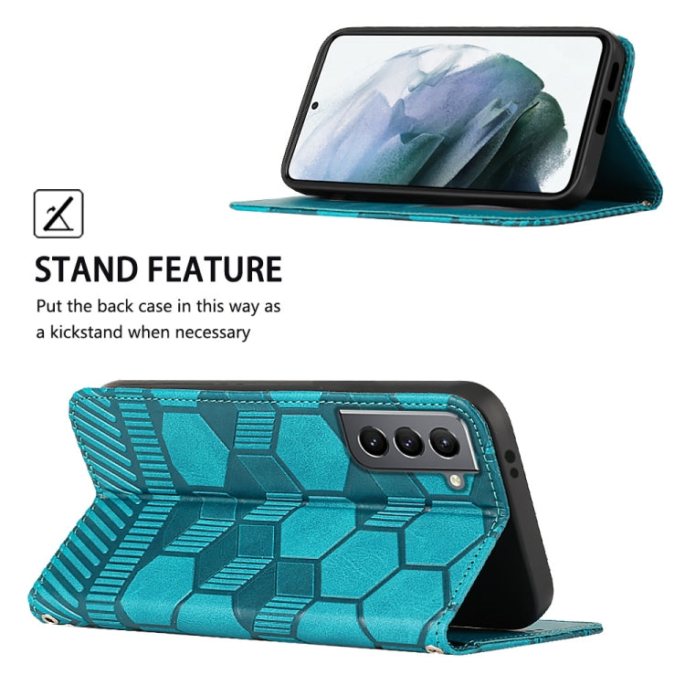 For Samsung Galaxy S21 5G Football Texture Magnetic Leather Flip Phone Case