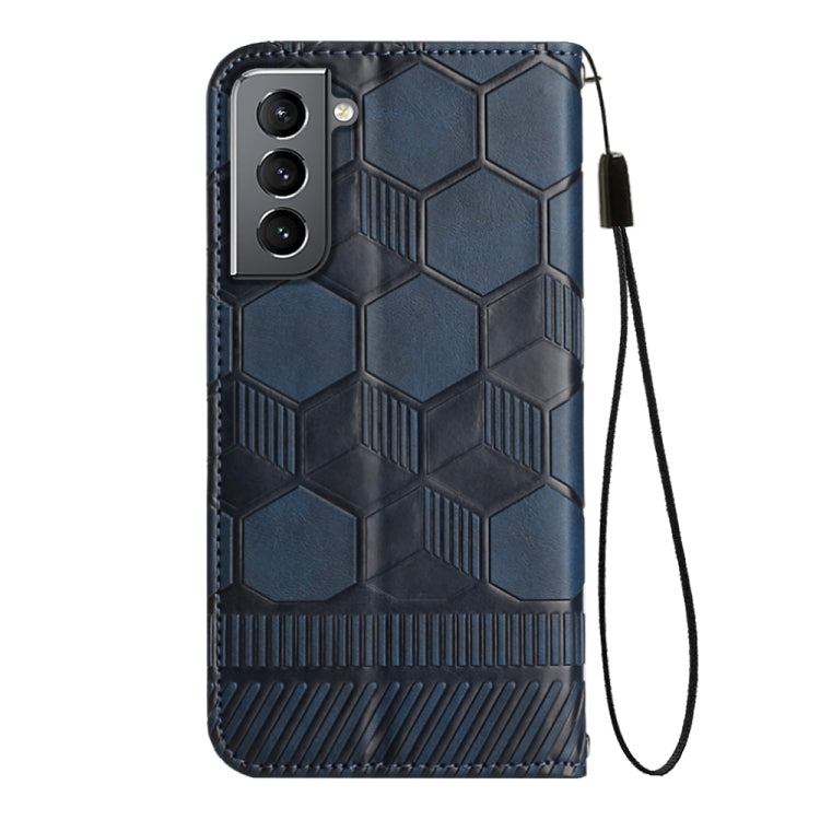 For Samsung Galaxy S21 5G Football Texture Magnetic Leather Flip Phone Case