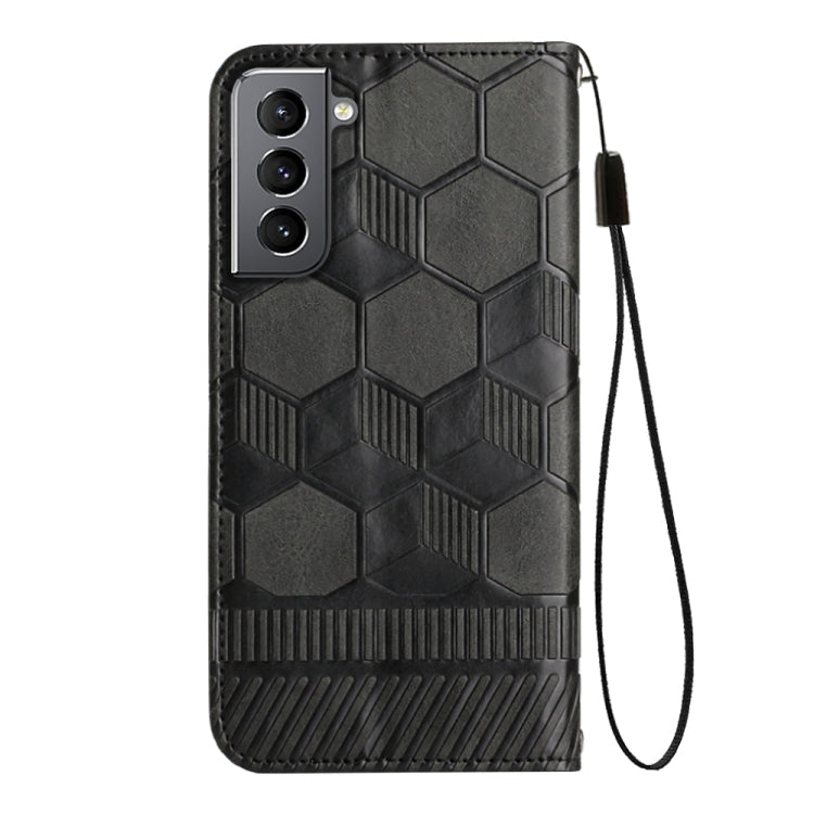 For Samsung Galaxy S21 5G Football Texture Magnetic Leather Flip Phone Case