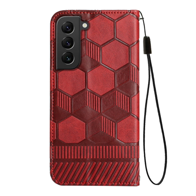 For Samsung Galaxy S22 5G Football Texture Magnetic Leather Flip Phone Case