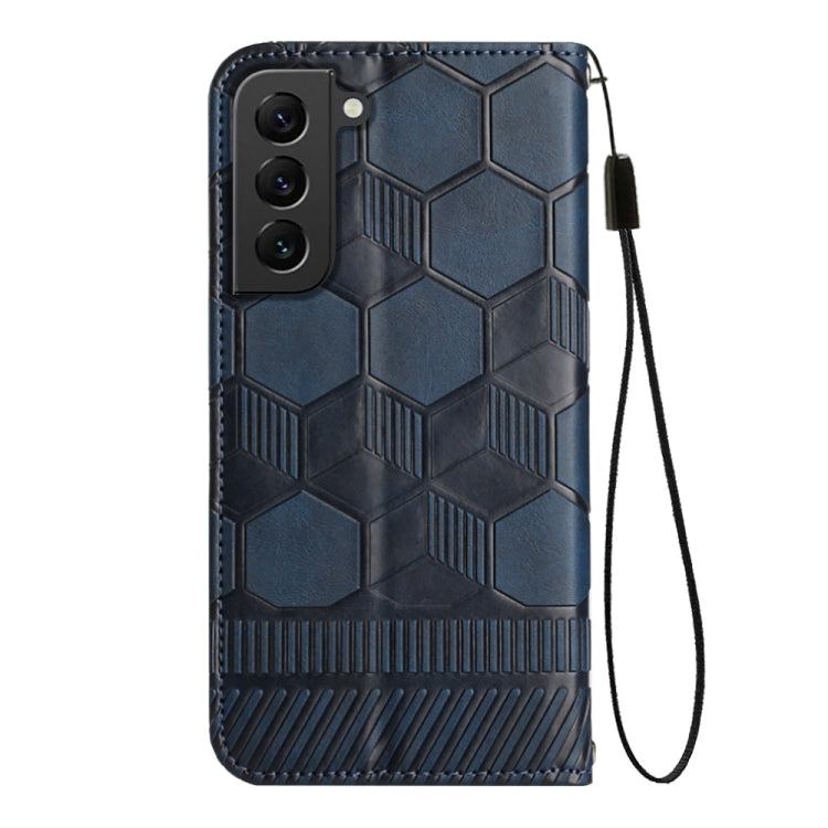 For Samsung Galaxy S22 5G Football Texture Magnetic Leather Flip Phone Case