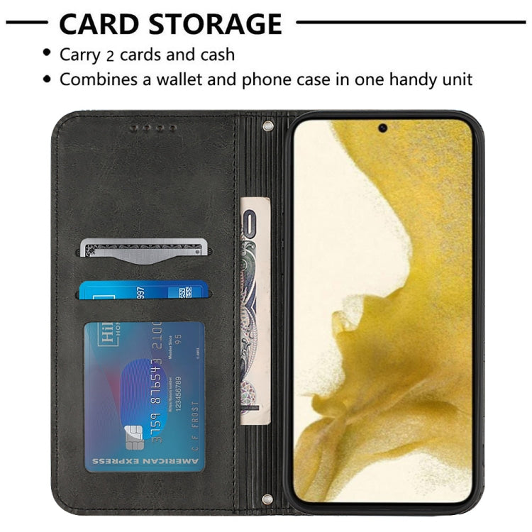 For Samsung Galaxy S22 5G Football Texture Magnetic Leather Flip Phone Case
