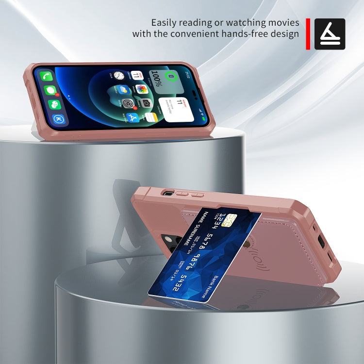 For iPhone 14 Magnetic Wallet Card Bag Leather Phone Case