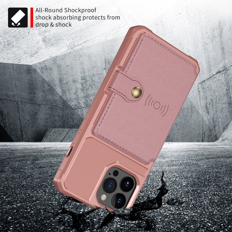 For iPhone 14 Pro Magnetic Wallet Card Bag Leather Phone Case