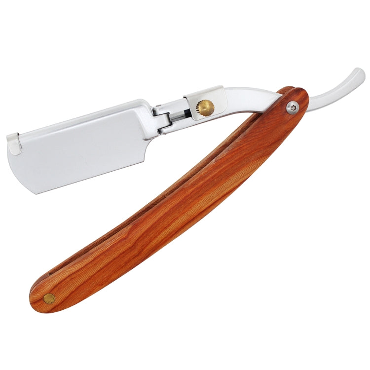H-21 Men Wood Handle Replaceable Blade Axe Knife Holder Manual Folding Shaving Razor