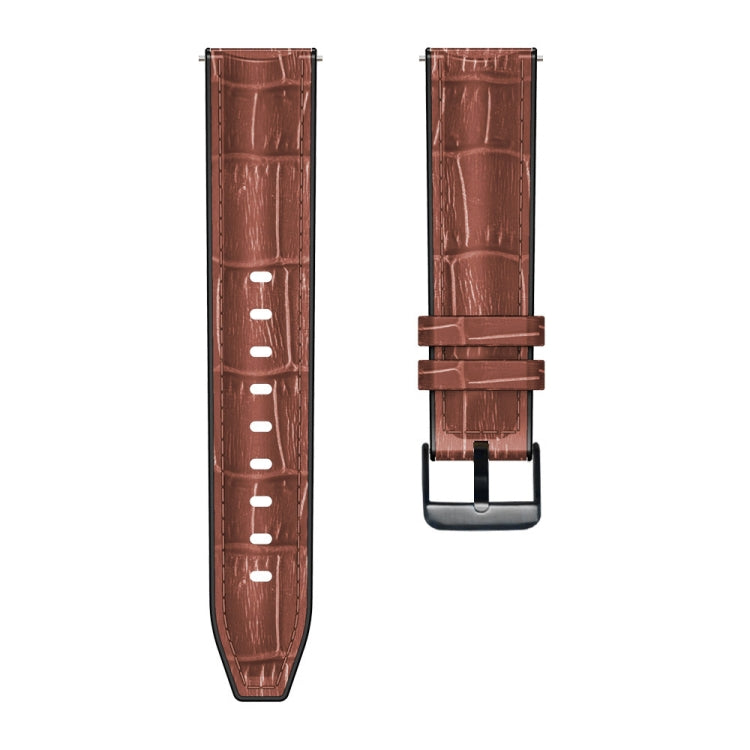 For Huawei Watch GT3 Pro 46mm Bamboo Joint Texture Silicone Leather Watch Band