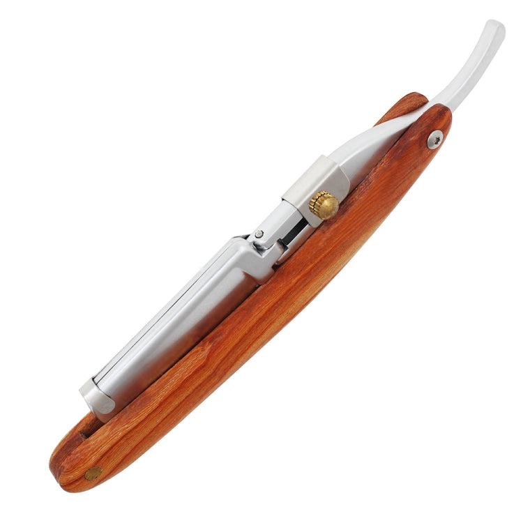 H-21 Men Wood Handle Replaceable Blade Axe Knife Holder Manual Folding Shaving Razor