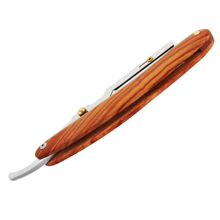 H-21 Men Wood Handle Replaceable Blade Axe Knife Holder Manual Folding Shaving Razor