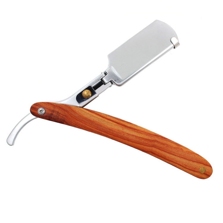 H-21 Men Wood Handle Replaceable Blade Axe Knife Holder Manual Folding Shaving Razor