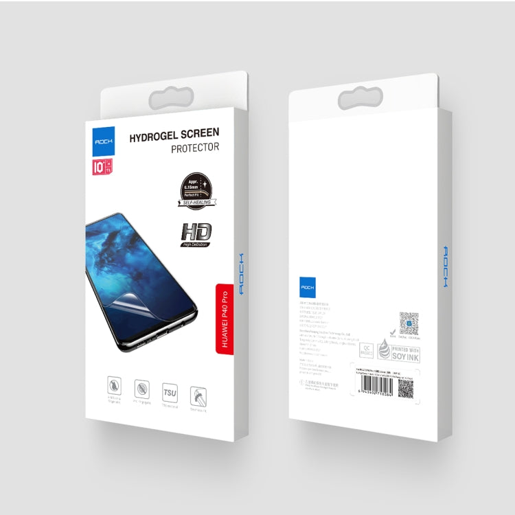 For Huawei P40 Pro ROCK 0.18mm HD Curved Surface Full Screen Protector Hydrogel Film TPU+PET Material