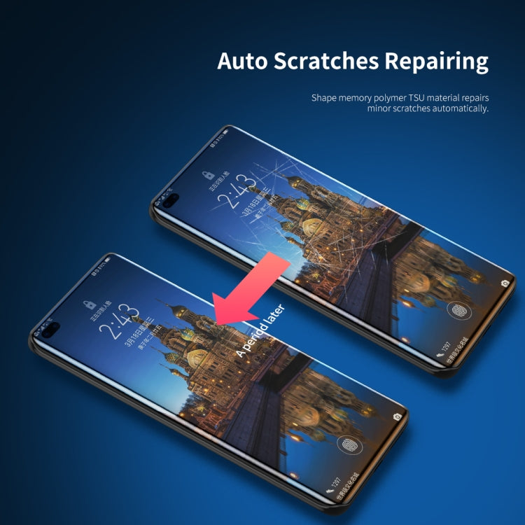 For Huawei P40 Pro ROCK 0.18mm HD Curved Surface Full Screen Protector Hydrogel Film TPU+PET Material