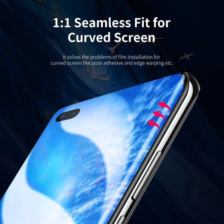 2 PCS For Huawei P40 Pro ROCK 0.18mm HD Curved Surface Full Screen Protector Hydrogel Film TPU+PET Material