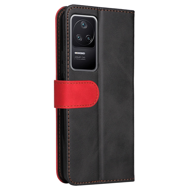 For Xiaomi Redmi K40S / Poco F4 Stitching-color Leather Phone Case