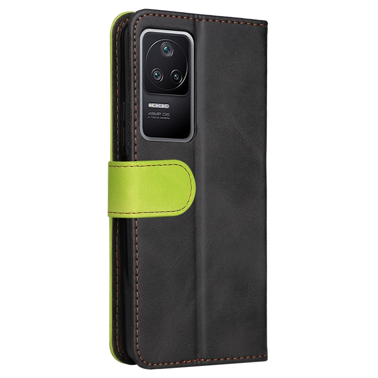 For Xiaomi Redmi K40S / Poco F4 Stitching-color Leather Phone Case