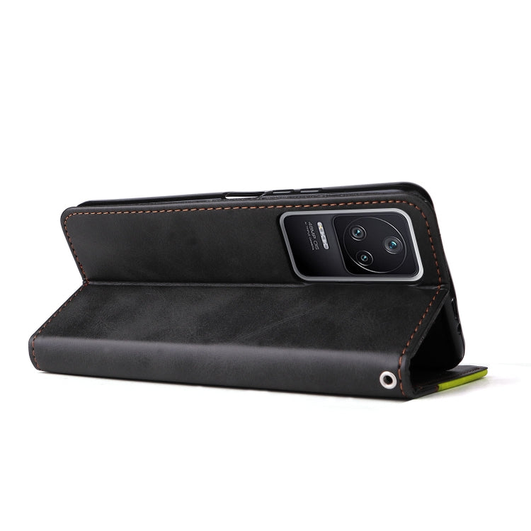 For Xiaomi Redmi K40S / Poco F4 Stitching-color Leather Phone Case