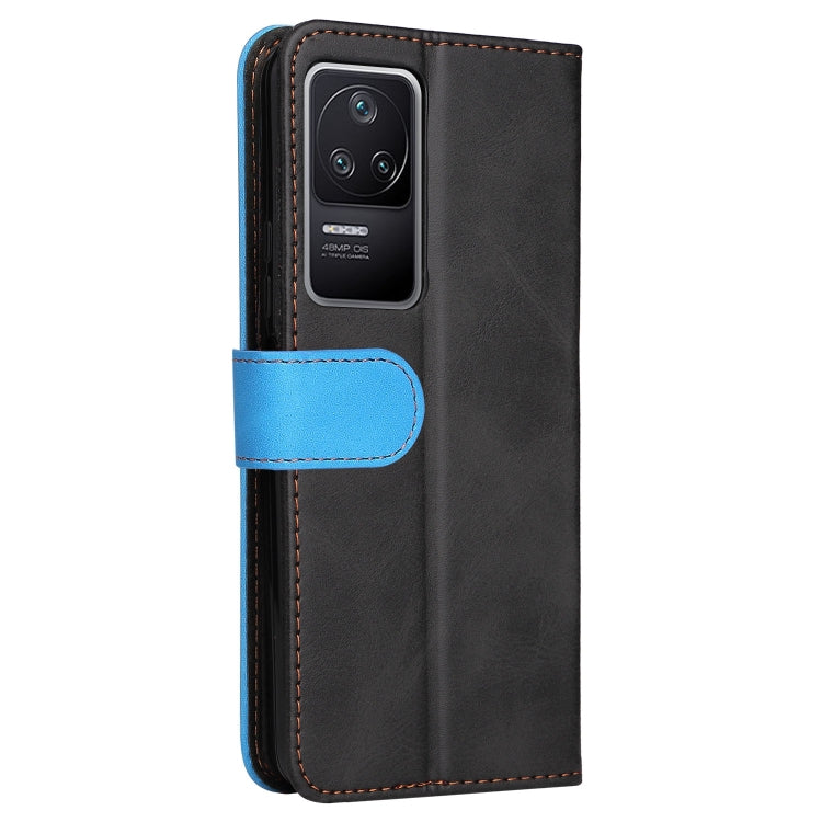 For Xiaomi Redmi K40S / Poco F4 Stitching-color Leather Phone Case