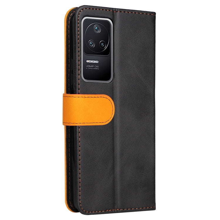 For Xiaomi Redmi K40S / Poco F4 Stitching-color Leather Phone Case