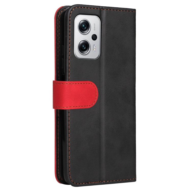 For Xiaomi Redmi Note 11T Pro/Poco X4 GT Stitching-color Leather Phone Case