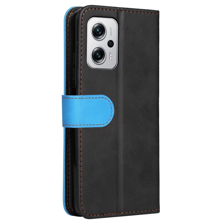 For Xiaomi Redmi Note 11T Pro/Poco X4 GT Stitching-color Leather Phone Case