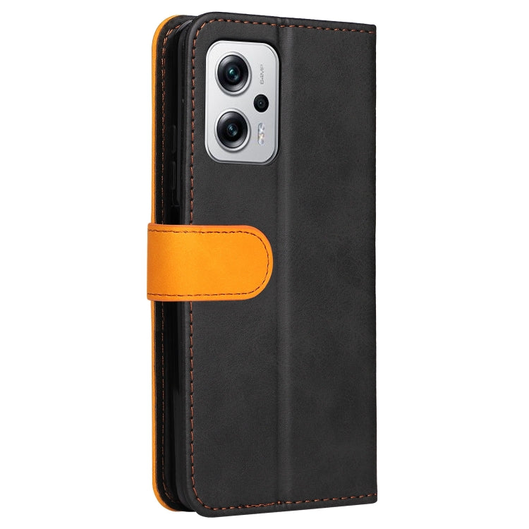 For Xiaomi Redmi Note 11T Pro/Poco X4 GT Stitching-color Leather Phone Case