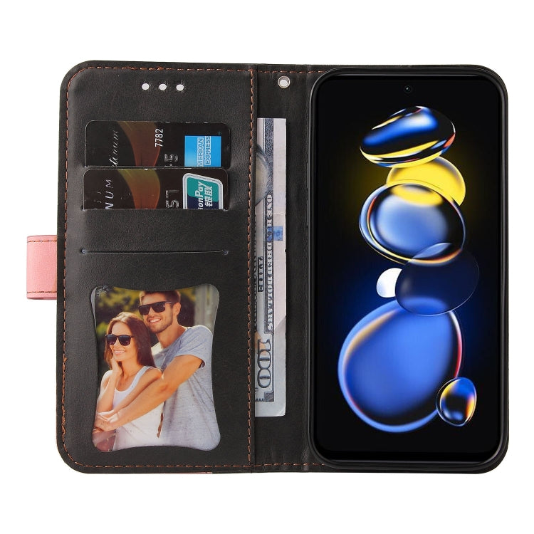 For Xiaomi Redmi Note 11T Pro/Poco X4 GT Stitching-color Leather Phone Case