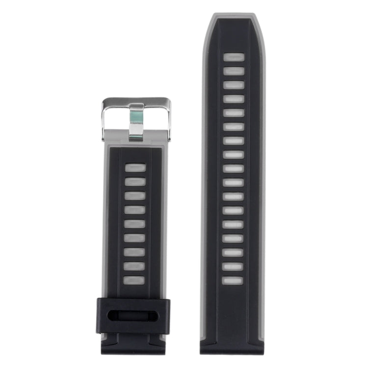 22mm Dual Color Silicone Watch Band