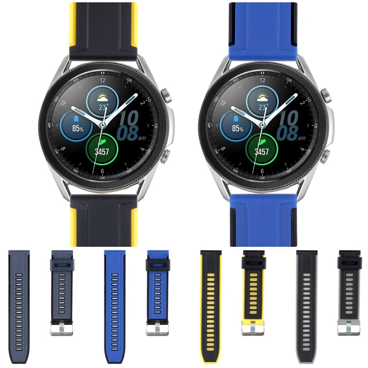 22mm Dual Color Silicone Watch Band