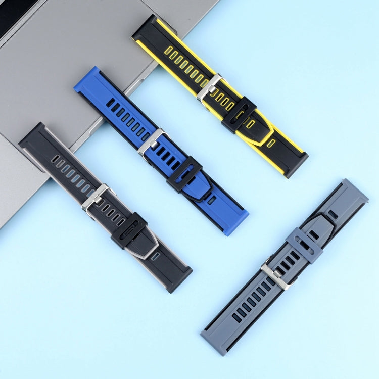 22mm Dual Color Silicone Watch Band