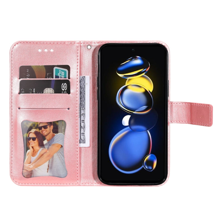 For Xiaomi Redmi Note 11T Pro/Poco X4 GT 7-petal Flowers Embossing Leather Case