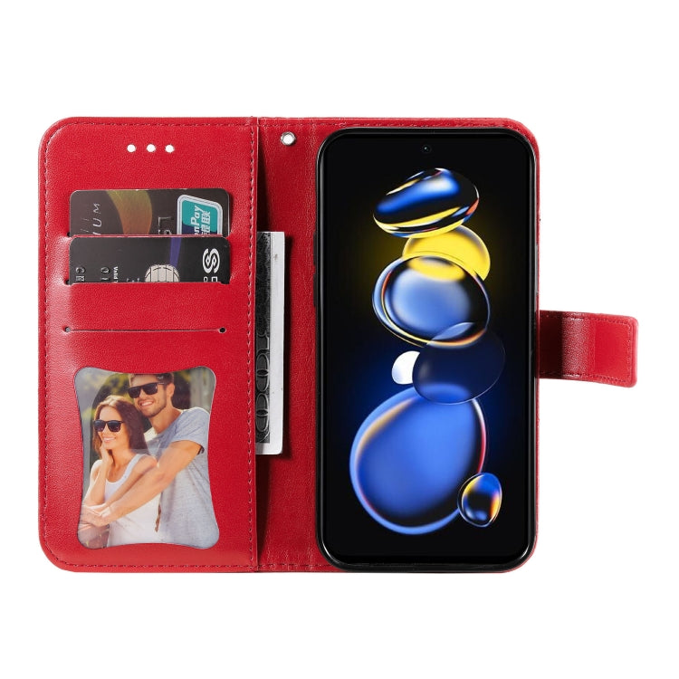 For Xiaomi Redmi Note 11T Pro/Poco X4 GT 7-petal Flowers Embossing Leather Case