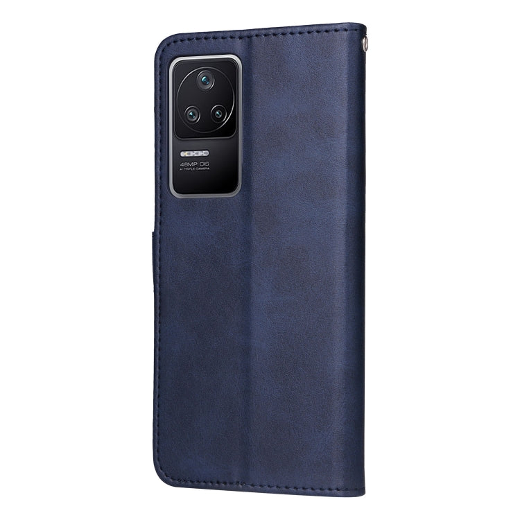 For Xiaomi Redmi K40S / Poco F4 Calf Texture Leather Phone Case