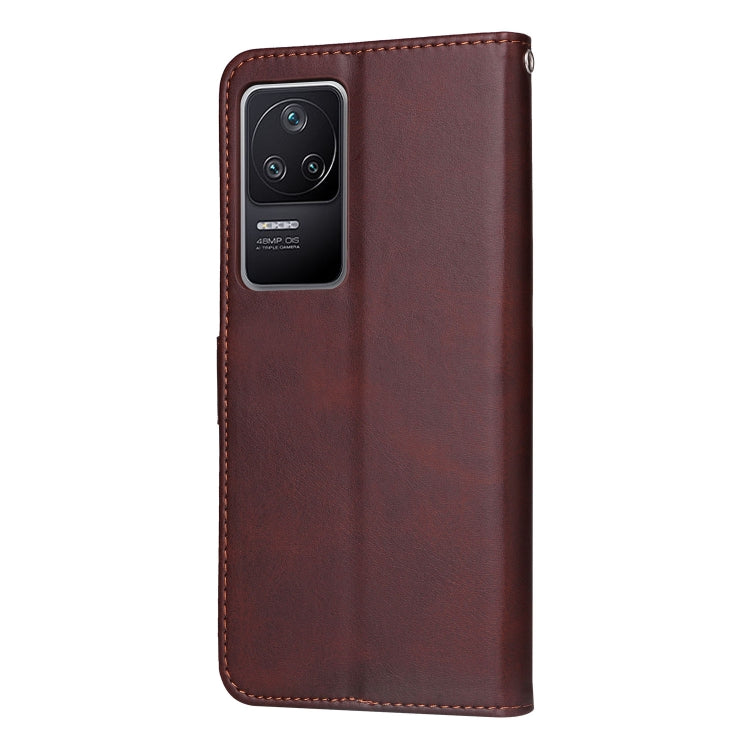 For Xiaomi Redmi K40S / Poco F4 Calf Texture Leather Phone Case