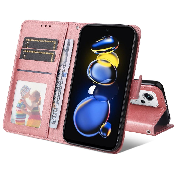 For Xiaomi Redmi Note 11T Pro/Poco X4 GT Calf Texture Leather Phone Case