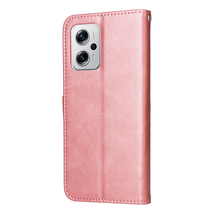 For Xiaomi Redmi Note 11T Pro/Poco X4 GT Calf Texture Leather Phone Case