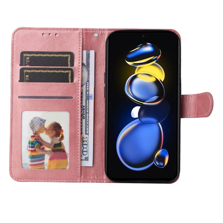 For Xiaomi Redmi Note 11T Pro/Poco X4 GT Calf Texture Leather Phone Case