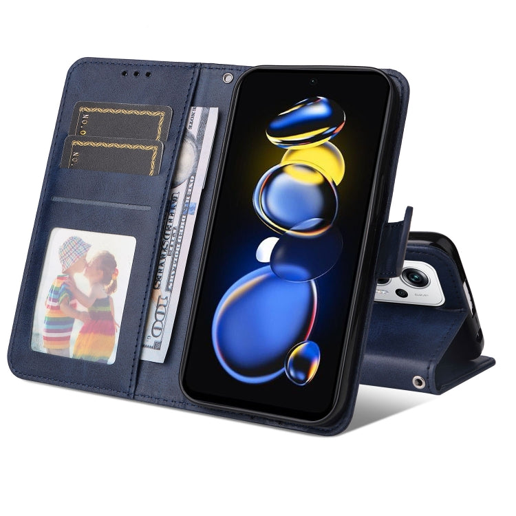 For Xiaomi Redmi Note 11T Pro/Poco X4 GT Calf Texture Leather Phone Case