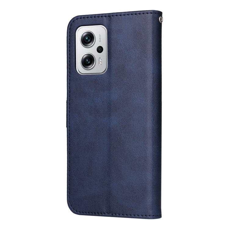 For Xiaomi Redmi Note 11T Pro/Poco X4 GT Calf Texture Leather Phone Case