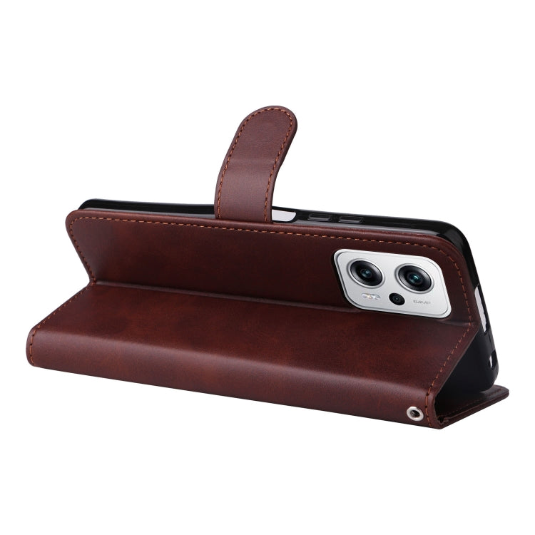 For Xiaomi Redmi Note 11T Pro/Poco X4 GT Calf Texture Leather Phone Case