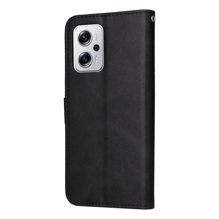 For Xiaomi Redmi Note 11T Pro/Poco X4 GT Calf Texture Leather Phone Case