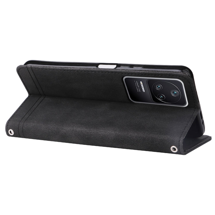 For Xiaomi Redmi K40S / Poco F4 Skin Feel Life Tree Metal Button Leather Case