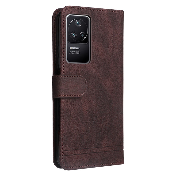 For Xiaomi Redmi K40S / Poco F4 Skin Feel Life Tree Metal Button Leather Case