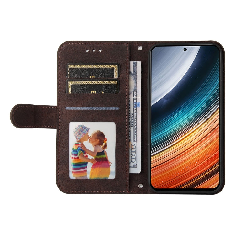 For Xiaomi Redmi K40S / Poco F4 Skin Feel Life Tree Metal Button Leather Case