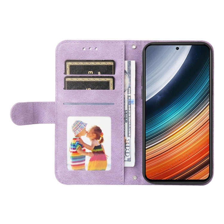 For Xiaomi Redmi K40S / Poco F4 Skin Feel Life Tree Metal Button Leather Case