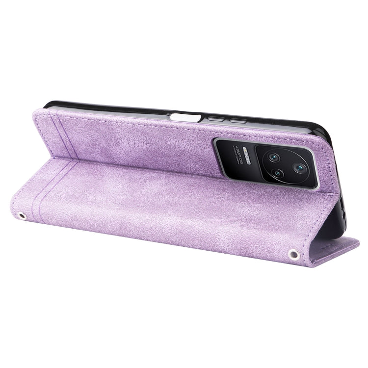 For Xiaomi Redmi K40S / Poco F4 Skin Feel Life Tree Metal Button Leather Case