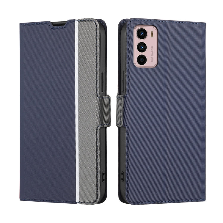 For Motorola Moto G42 Twill Texture Side Button Leather Phone Case