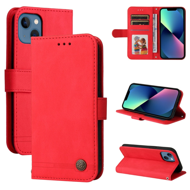 For iPhone 14 Skin Feel Life Tree Leather Case