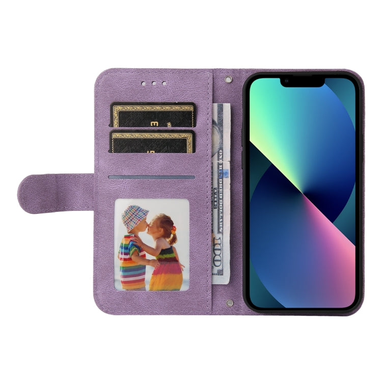 For iPhone 14 Skin Feel Life Tree Leather Case